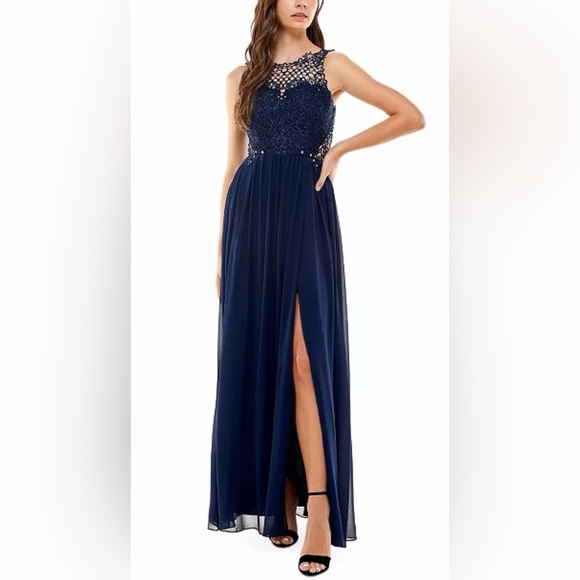 City Studio Dresses & Skirts - City Studio Navy Blue Maxi Dress